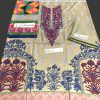 3 PC Unstitched Embroidered Lawn Suit with Lawn Dupatta