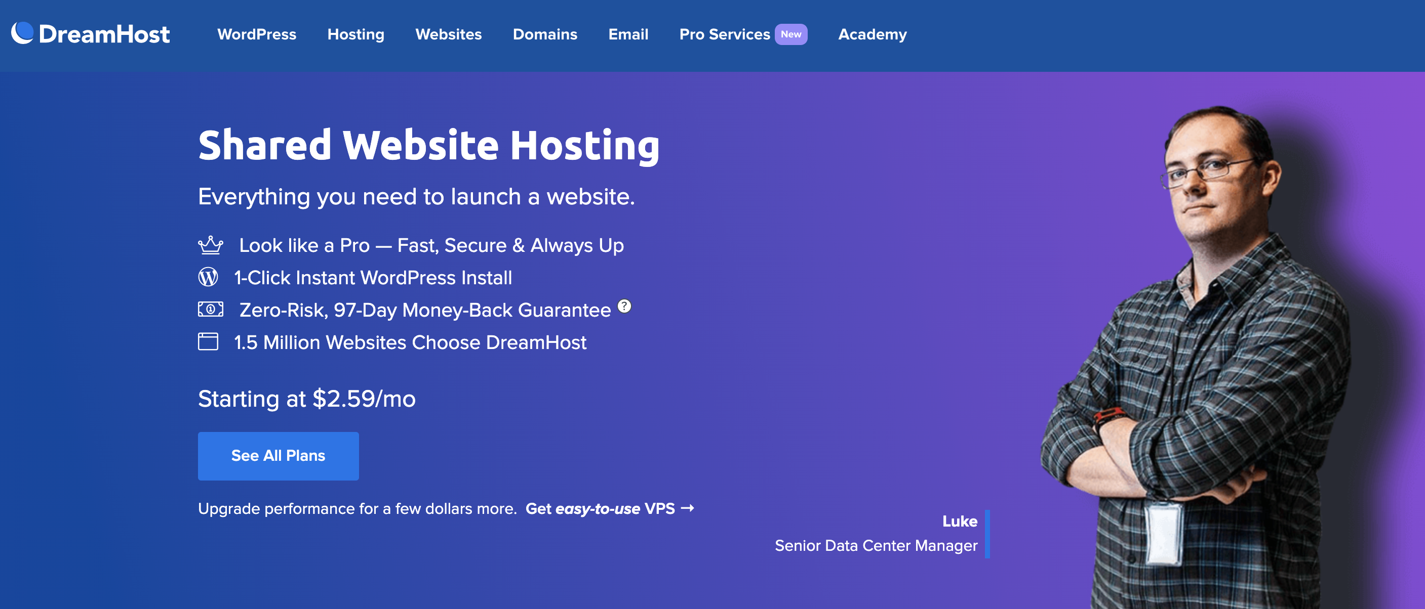 Dreamhost (Best for VPS price plans)