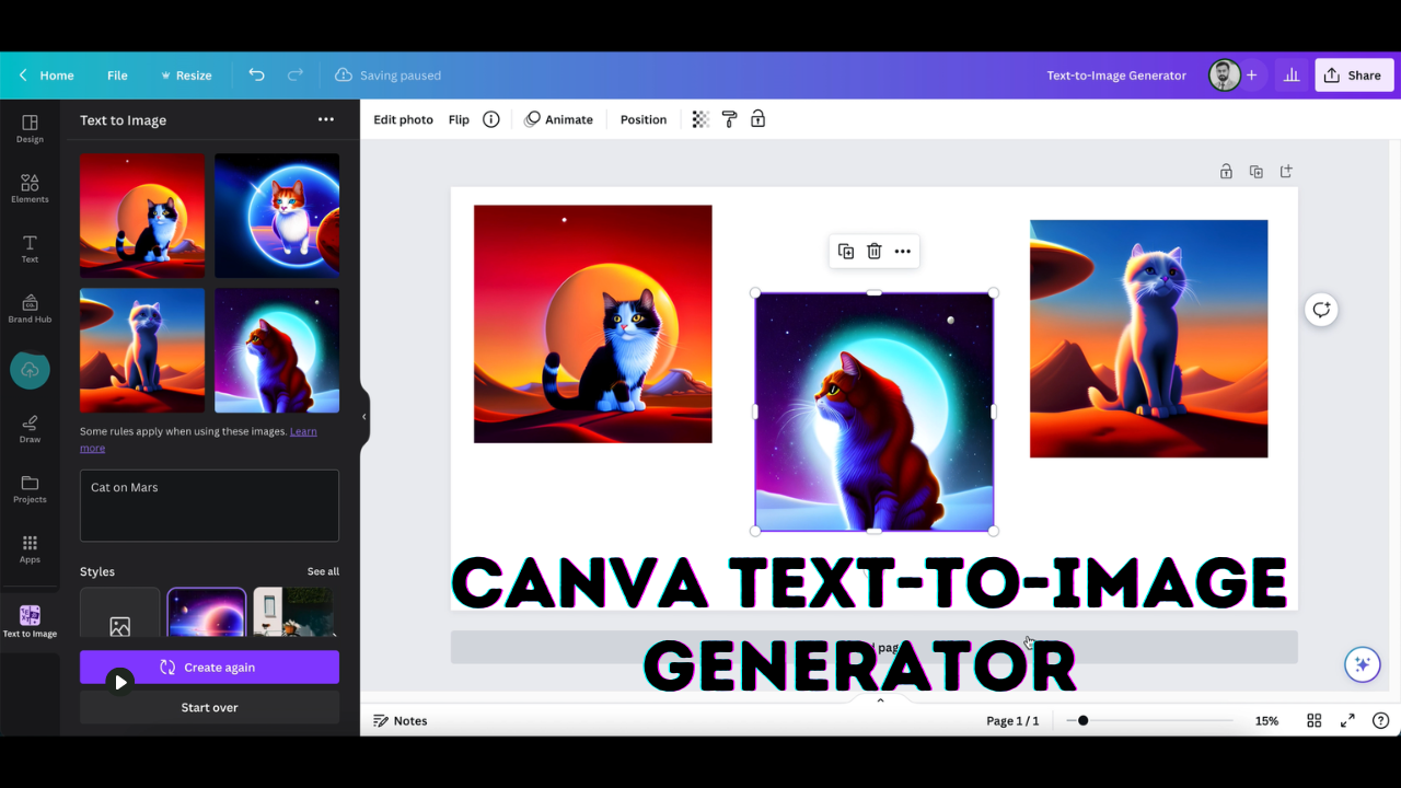 Canva Text-to-Image Generator