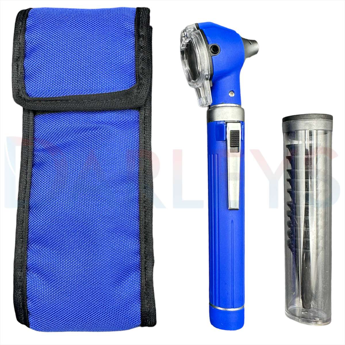 Mini Otoscope Fiber Optic Blue