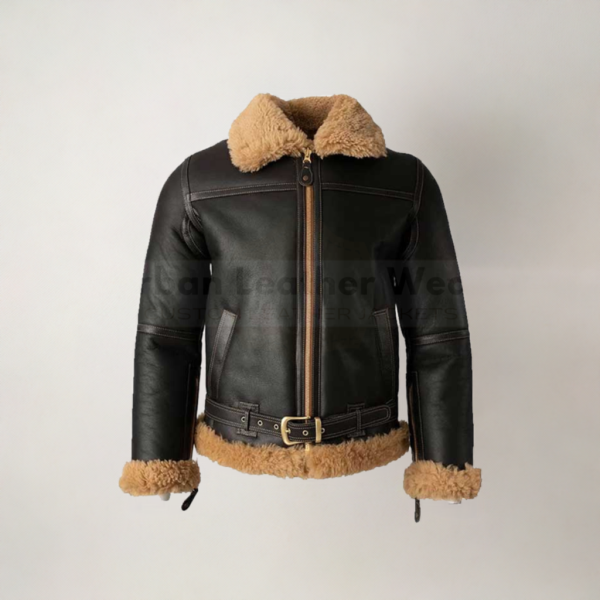 B3 Bomber Battle Shearling Leather Jacket