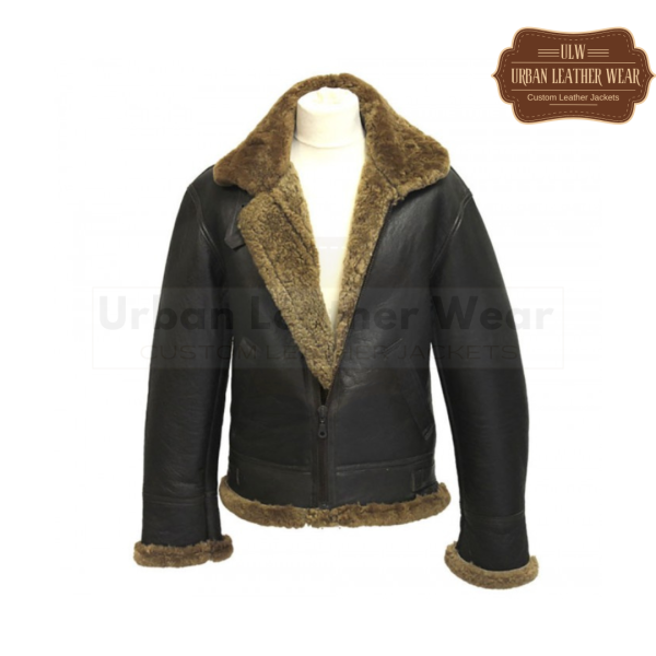 Men B3 Bomber Shearling distressed leather jacket (Ginger)