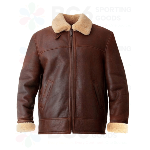 Leather aviator jacket