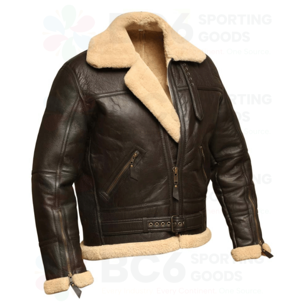 Shearling flight jacket - Image 2