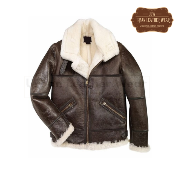 Men B3 Shearling Brown Bomber Jacket