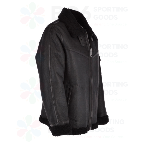 Leather pilot jacket - Image 3