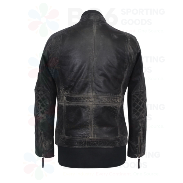 Distressed Leather Jacket - Image 2