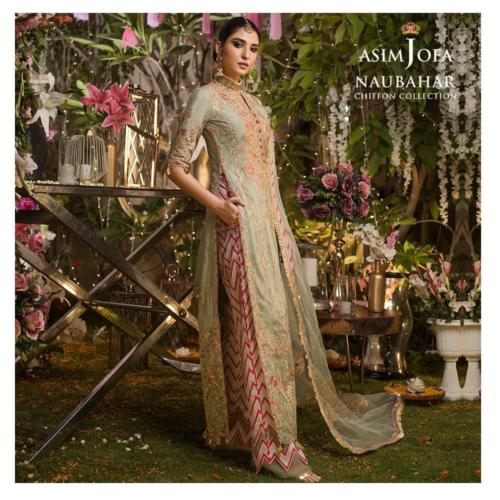 Asim Jofa New Chiffon Colection - Naubahar - Eid ul Adha 2020