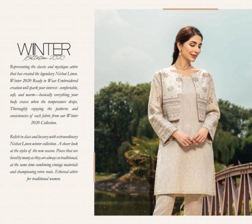 Nishat Linen latest Ready-to-Wear Embroidered winter collection’20 (12)